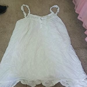 White shift nightgown sz L